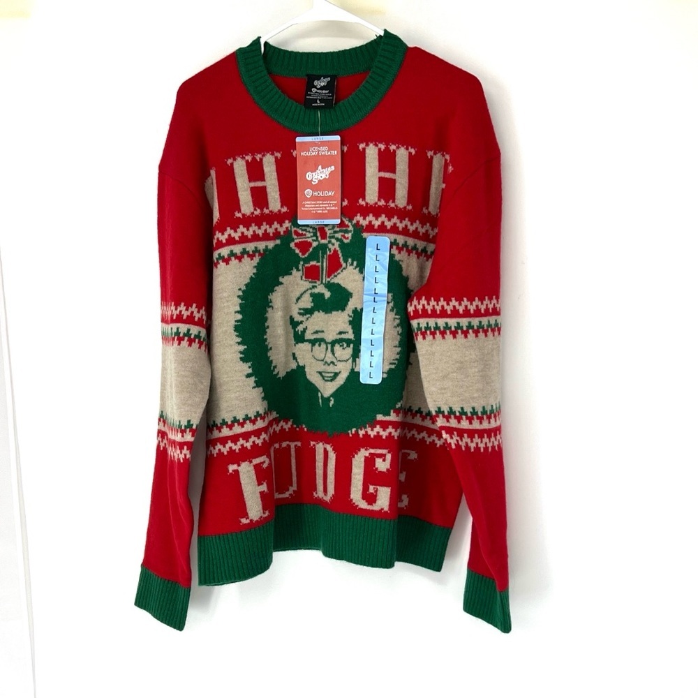 Warner brothers a Christmas story men’s large sweater NWT